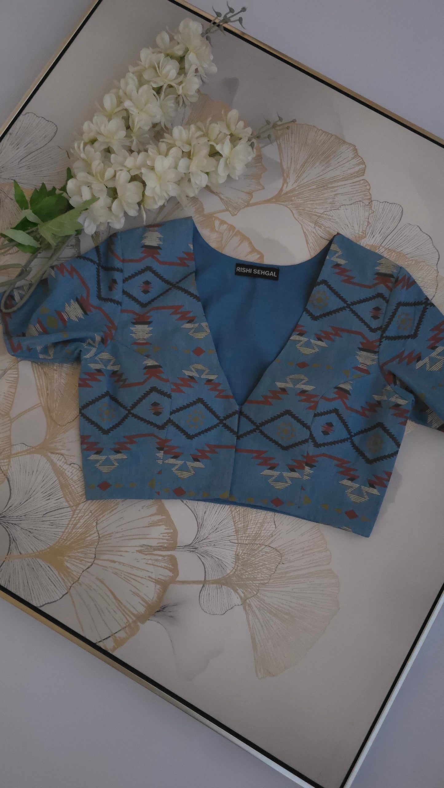 Denim Dusk Denim Print Blouse