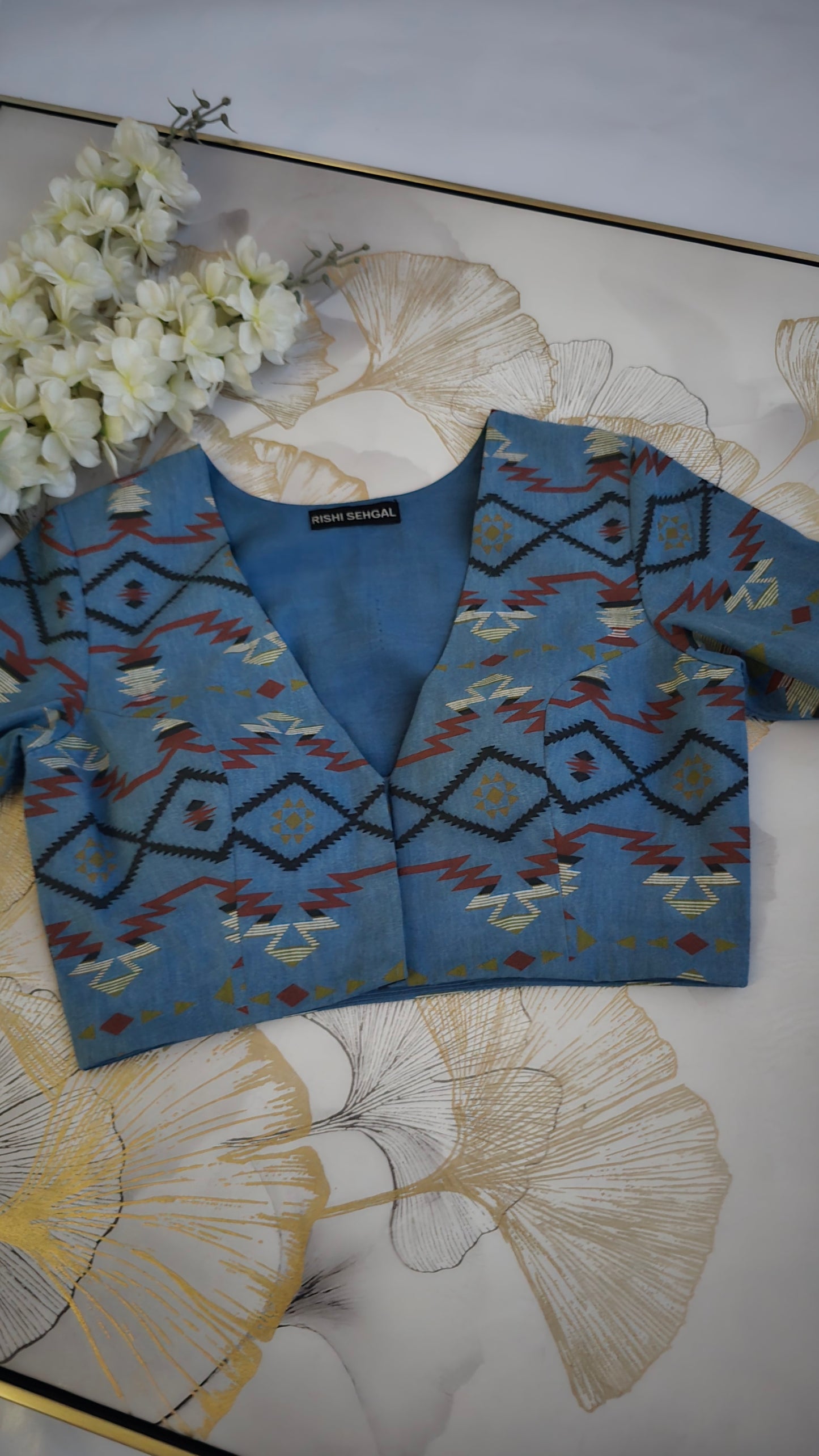 Denim Dusk Denim Print Blouse