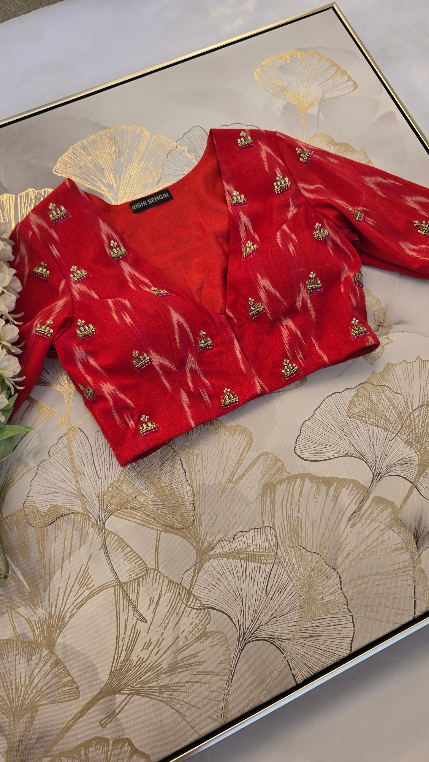 Rudraja Cotton Ikat Print Blouse