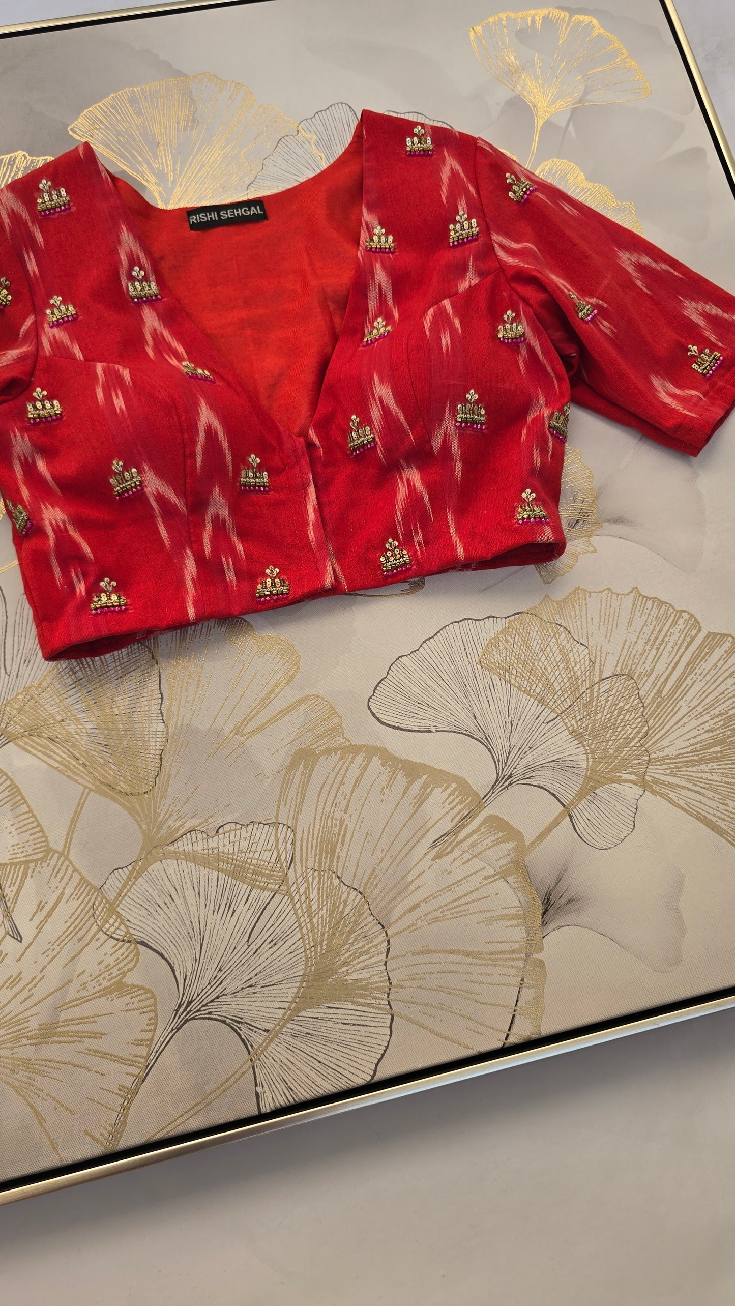 Rudraja Cotton Ikat Print Blouse