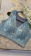 Denim Diva Denim Embroidered Padded Blouse