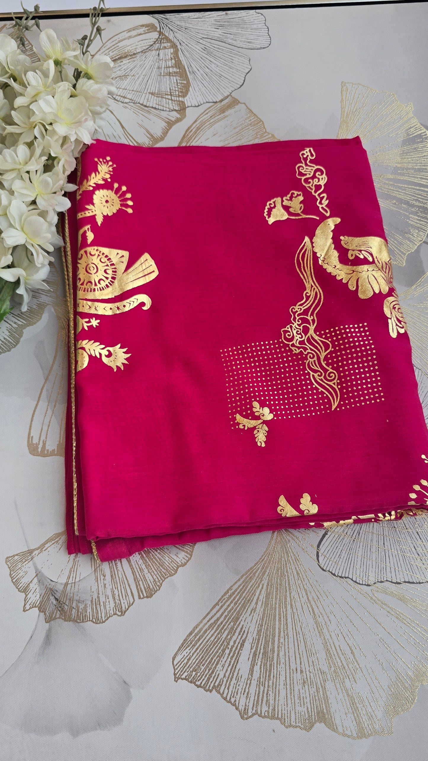 Fuchsia Luxe Modal Silk Saree