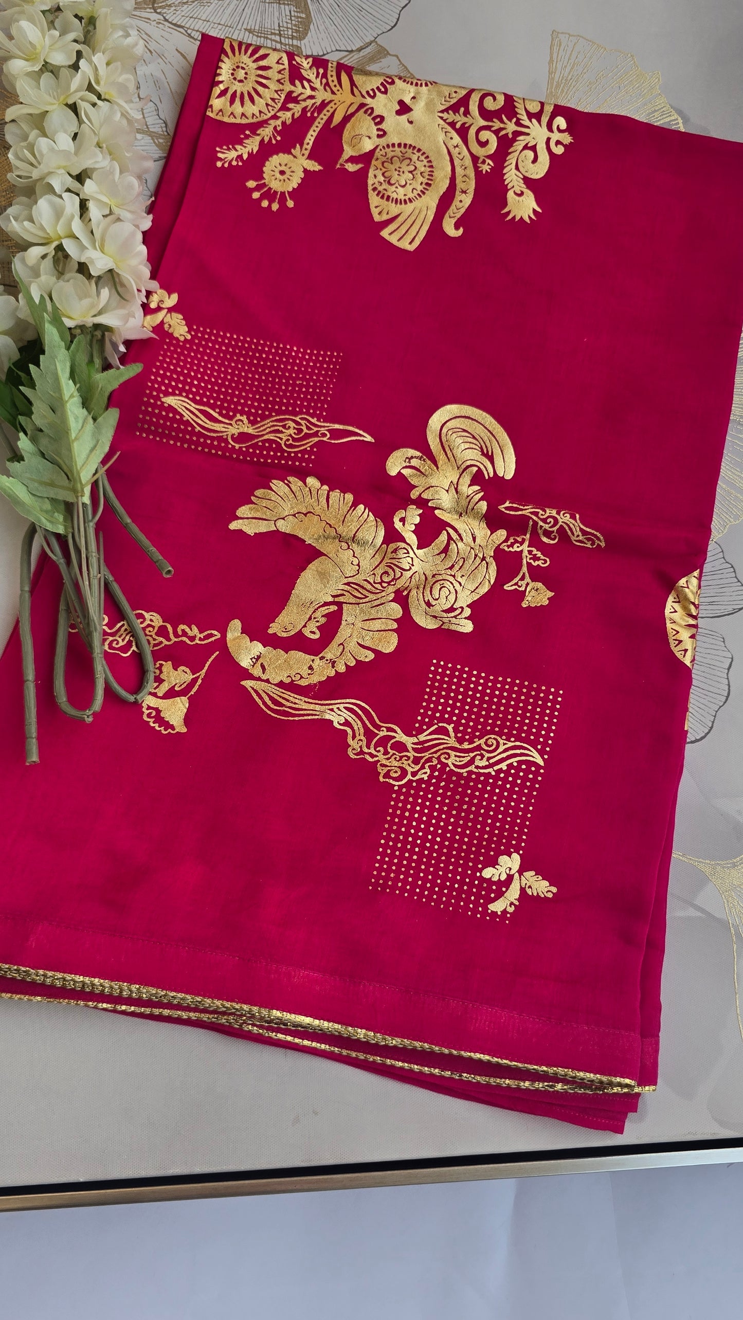 Fuchsia Luxe Modal Silk Saree