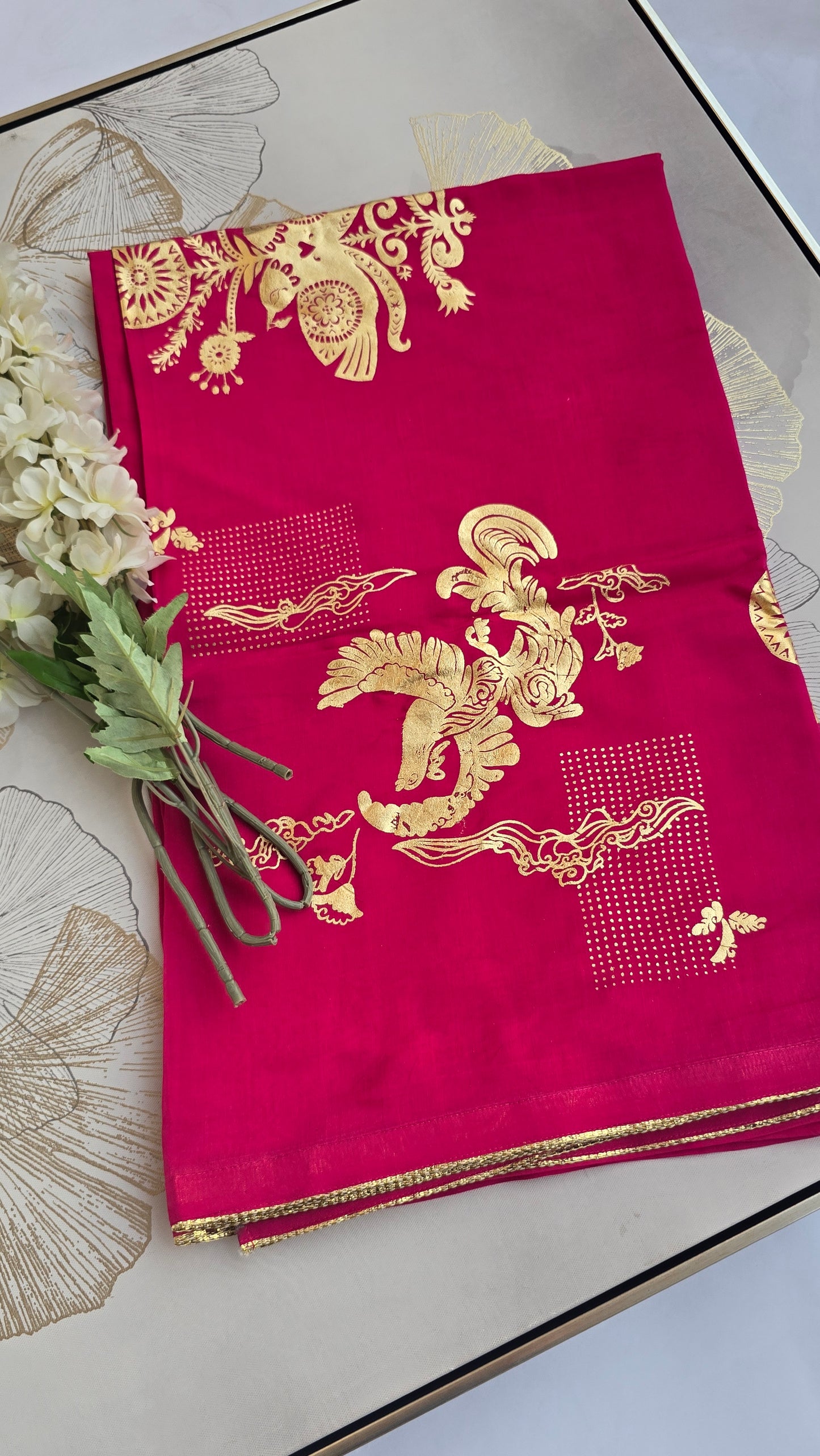 Fuchsia Luxe Modal Silk Saree