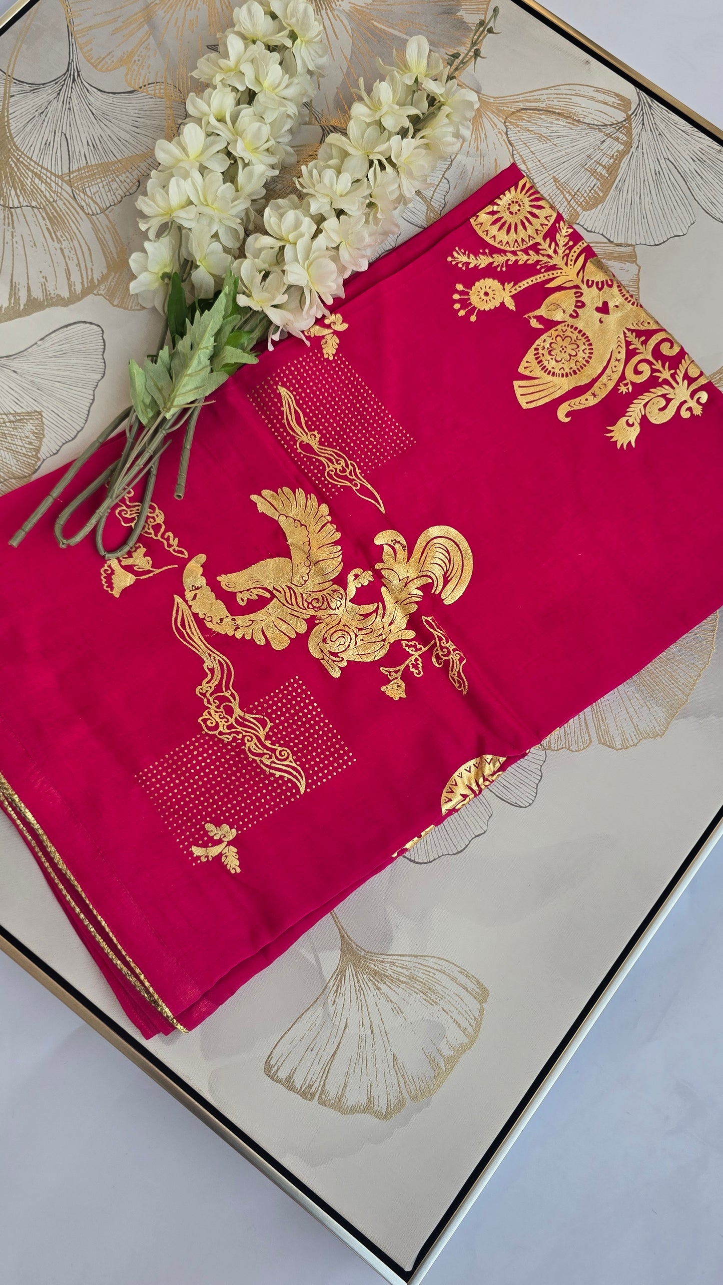 Fuchsia Luxe Modal Silk Saree