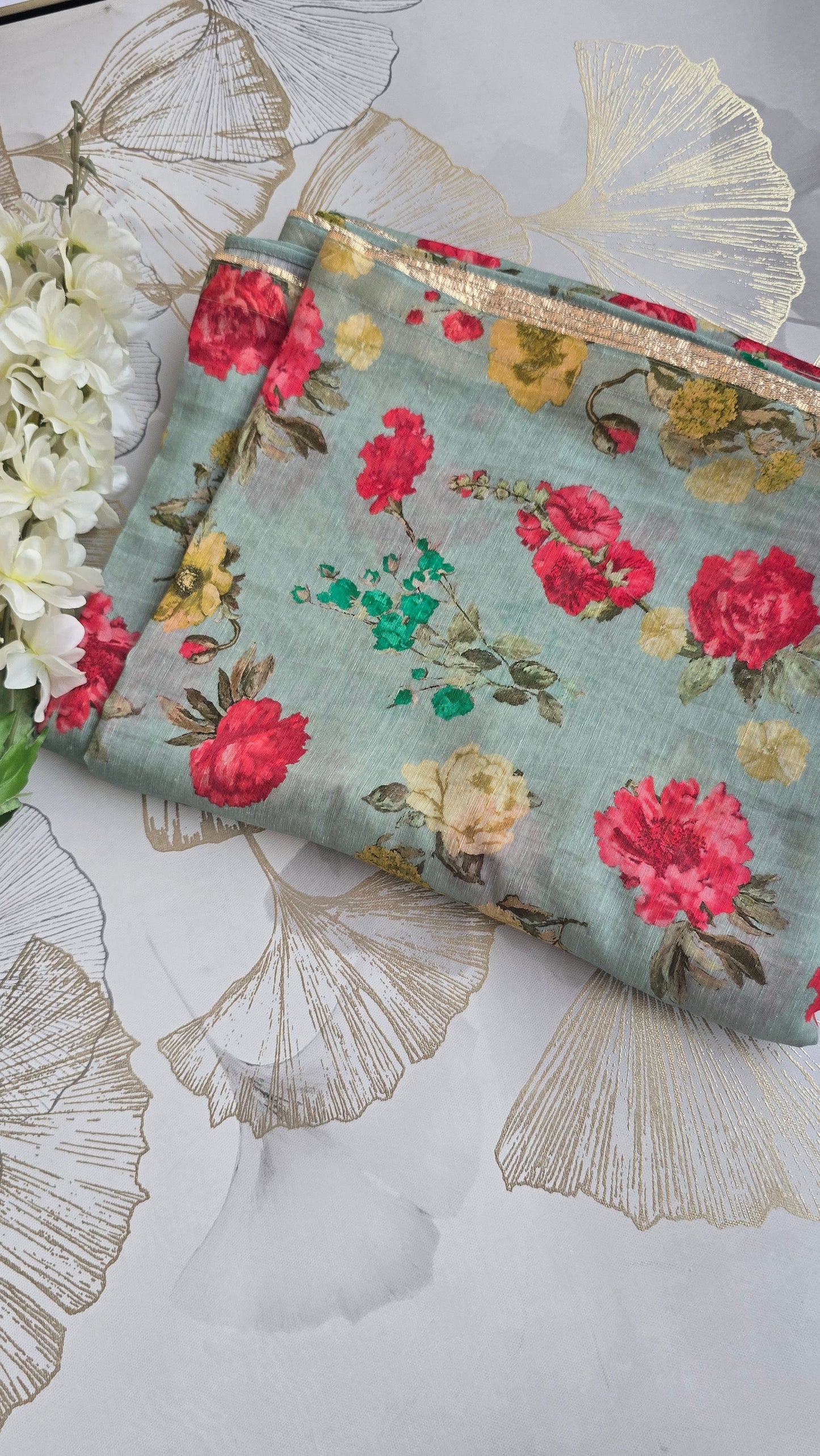 Bloom Linen Saree