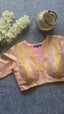 Gulnaar Banarasi blouse front with V-neck