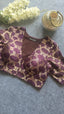 Wine Brocade Blouse
