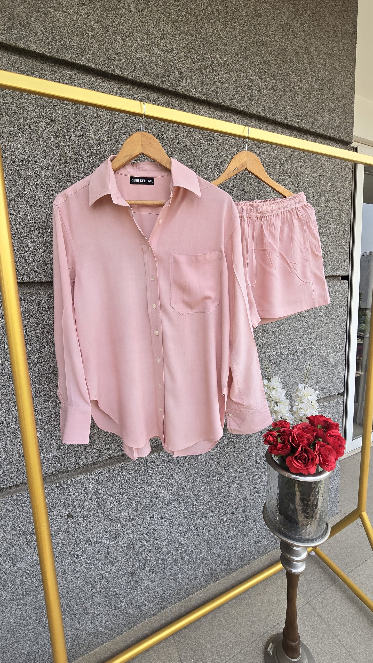 The comfy edit Modal pink cotton set