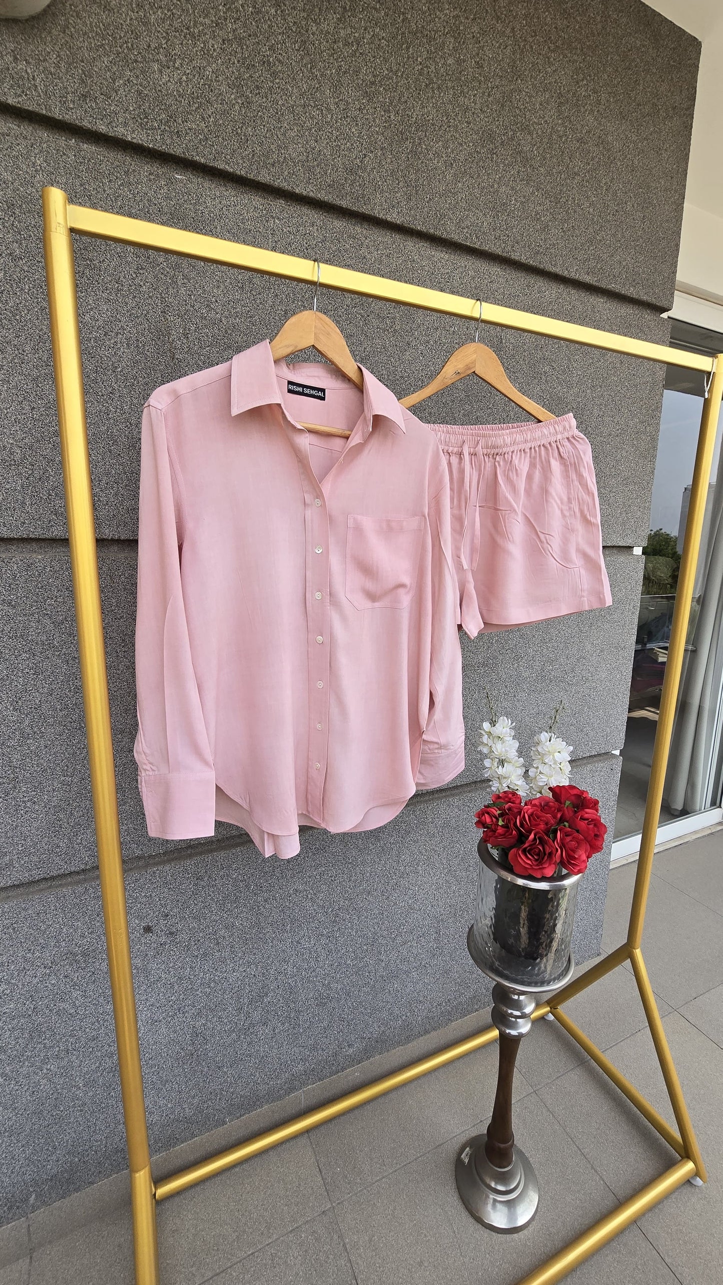 The comfy edit Modal pink cotton set