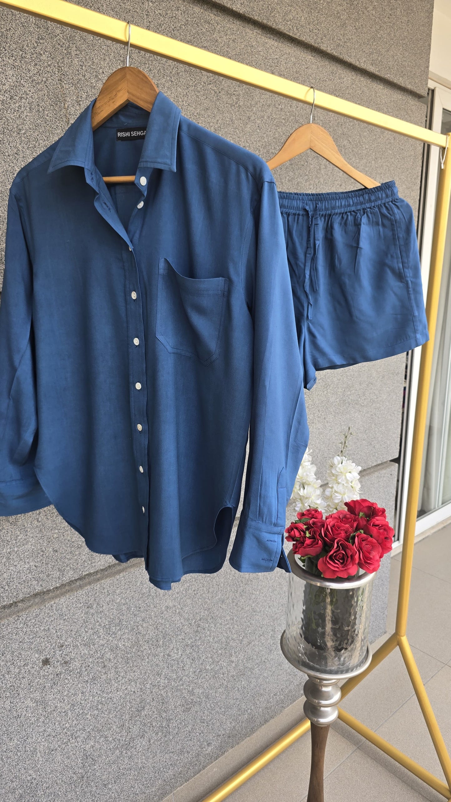 The comfy edit Modal blue cotton set