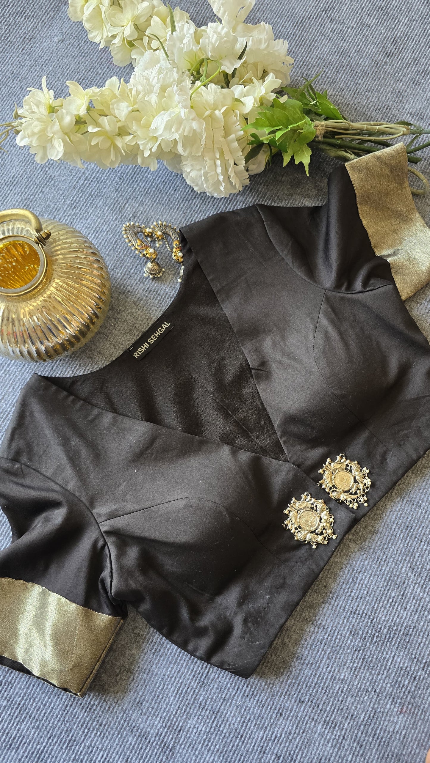 Moonlight Black Padded Blouse