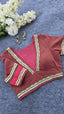 Pink & Green Striped Cotton Padded blouse