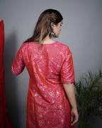 Pink Brocade Co-ord Set