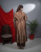 Brown Brocade Co-ord Set