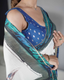Blue Chanderi Sleeveless Blouse