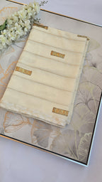 Ivory Gold Chanderi Blend Saree