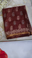 Mehak Maheshwari  Cotton Silk with Modal Blend Brown Saree