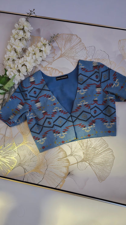 Denim Dusk Denim Print Blouse