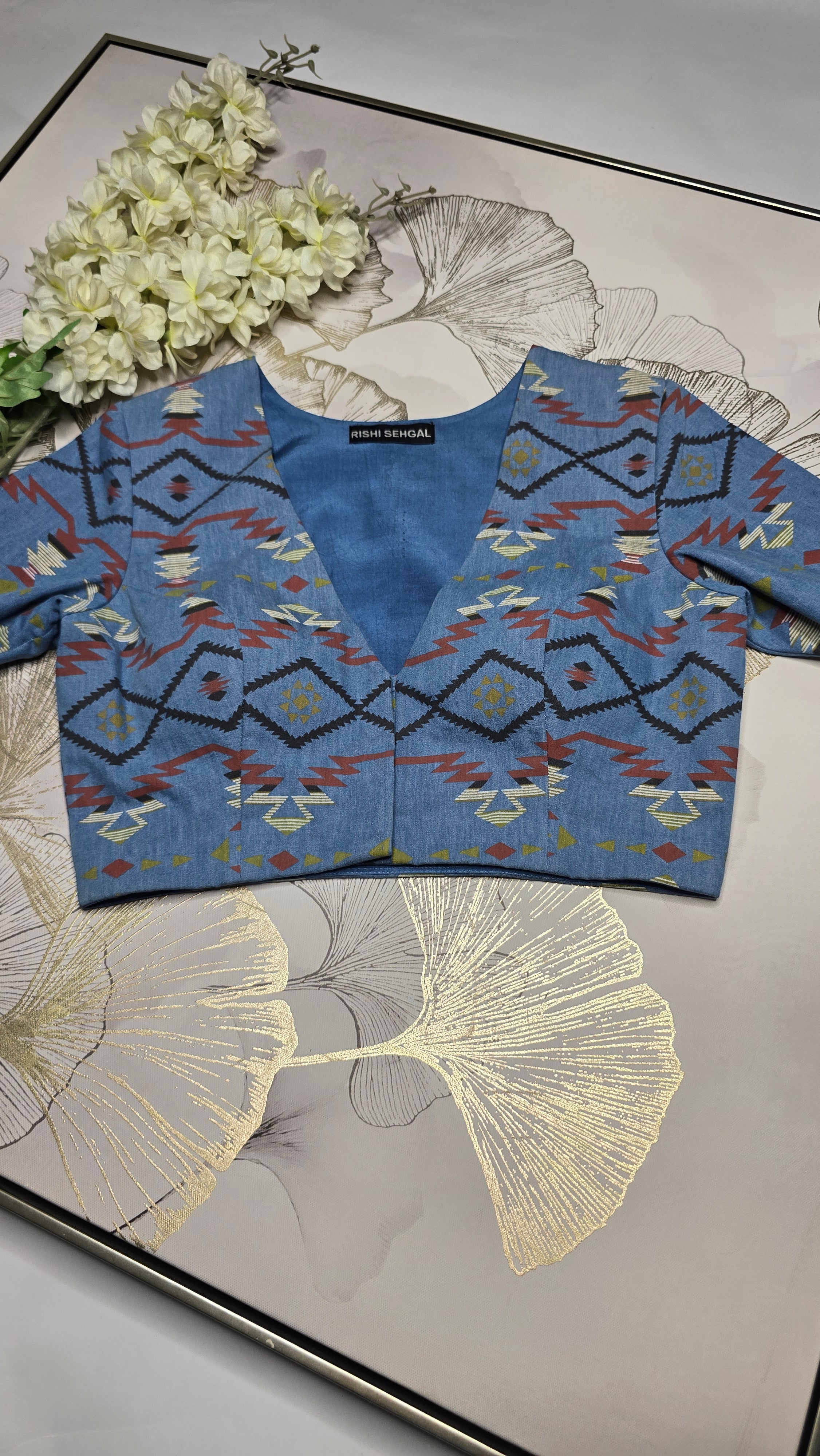 Denim Dusk Denim Print Blouse