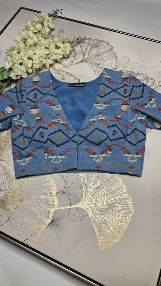 Denim Dusk Denim Print Blouse