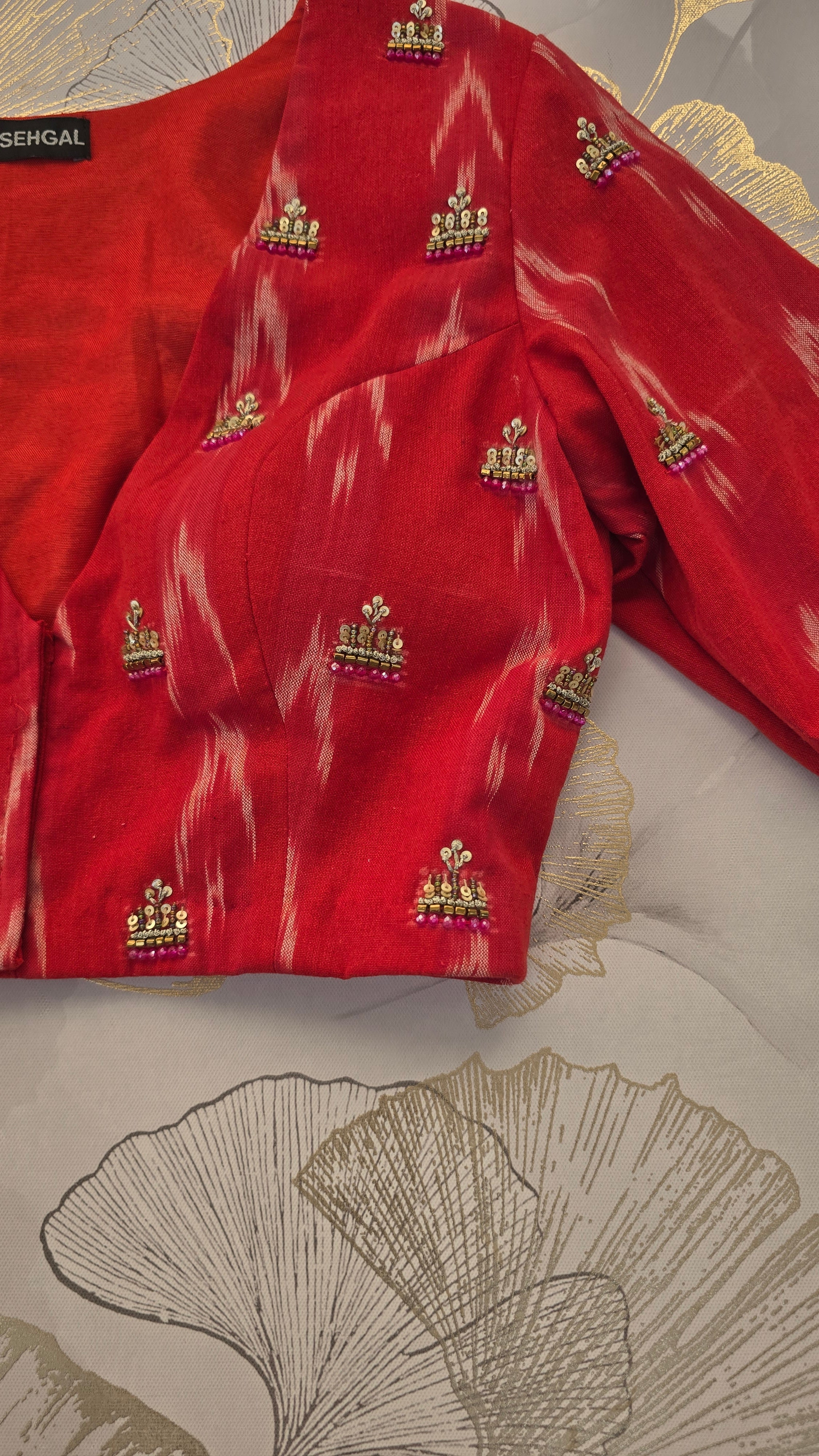 Rudraja Cotton Ikat Print Blouse Secondary image