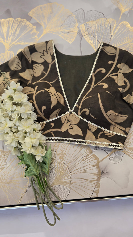 Madhumati Cotton Kalamkari Print Blouse