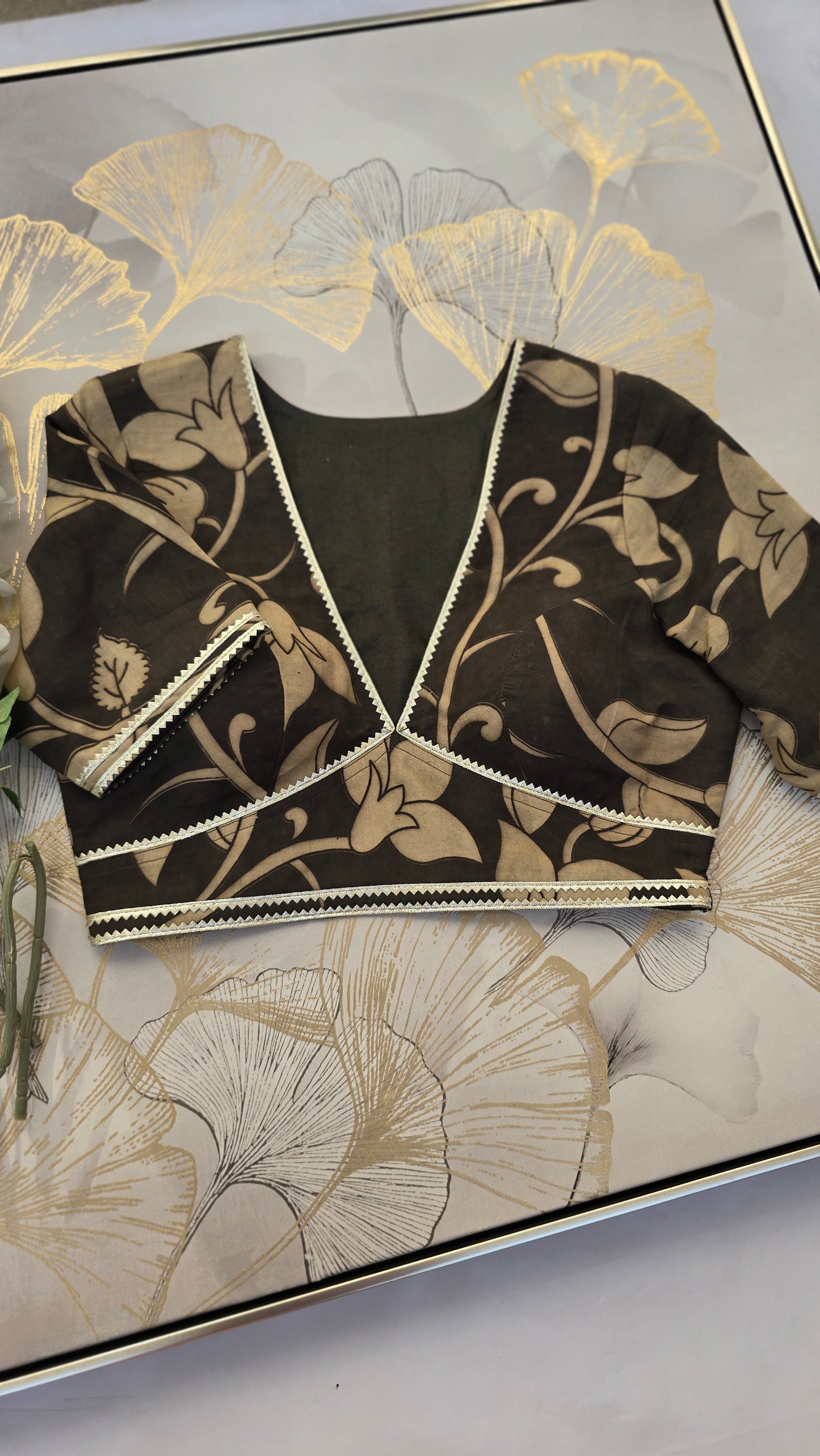 Madhumati Cotton Kalamkari Print Blouse