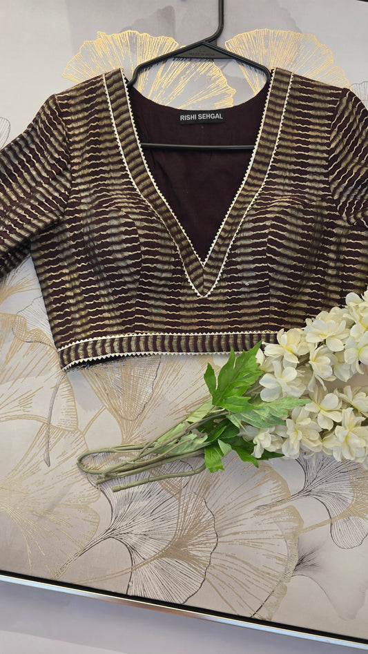 Espresso Essence  Tissue Chanderi Blouse