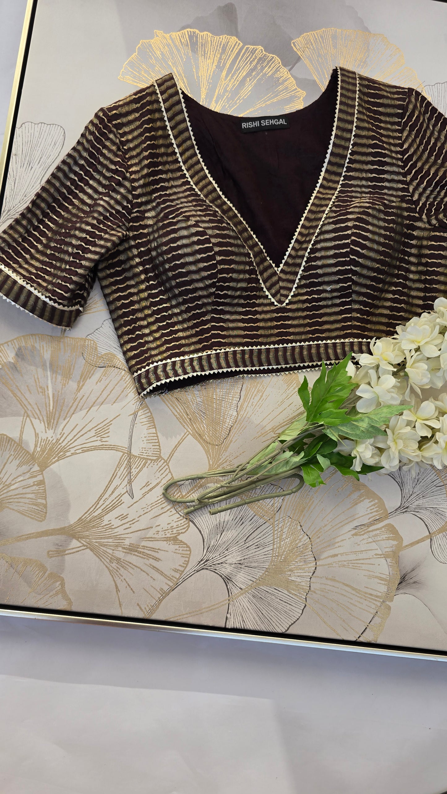 Espresso Essence  Tissue Chanderi Blouse