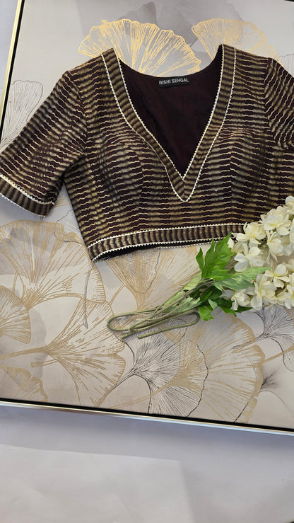 Espresso Essence  Tissue Chanderi Blouse