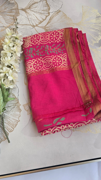 Hand Block Print Saree