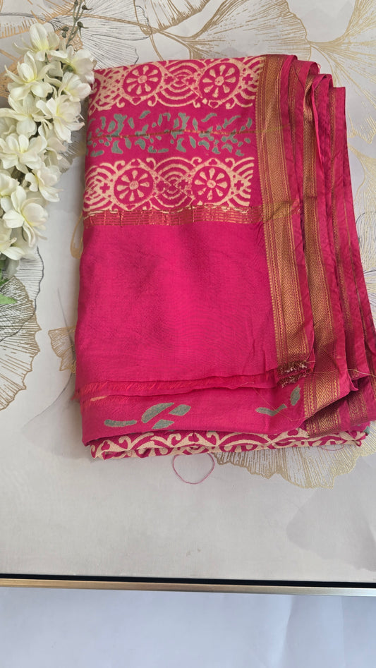 Hand Block Print Saree