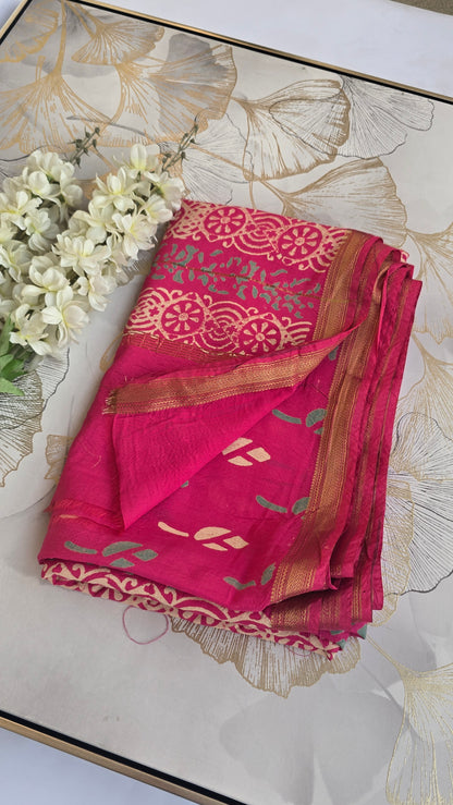 Hand Block Print Saree