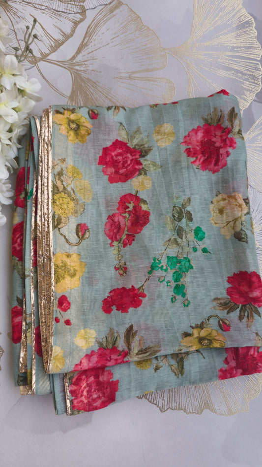 Bloom Linen Saree