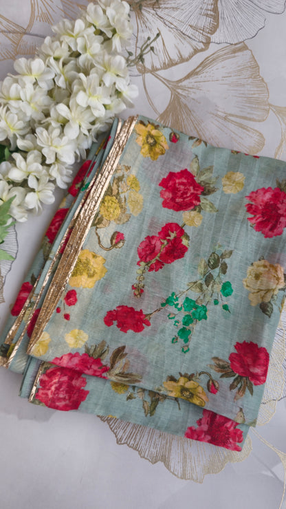 Bloom Linen Saree