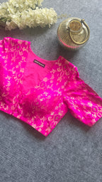 Rani Pink Brocade Blouse