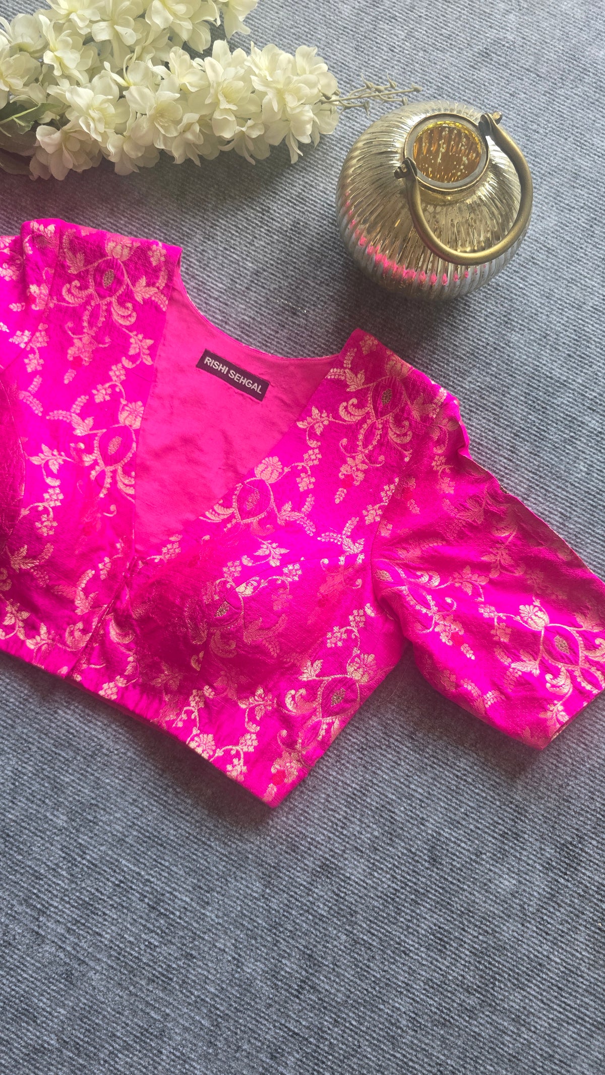 Rani Pink Brocade Blouse