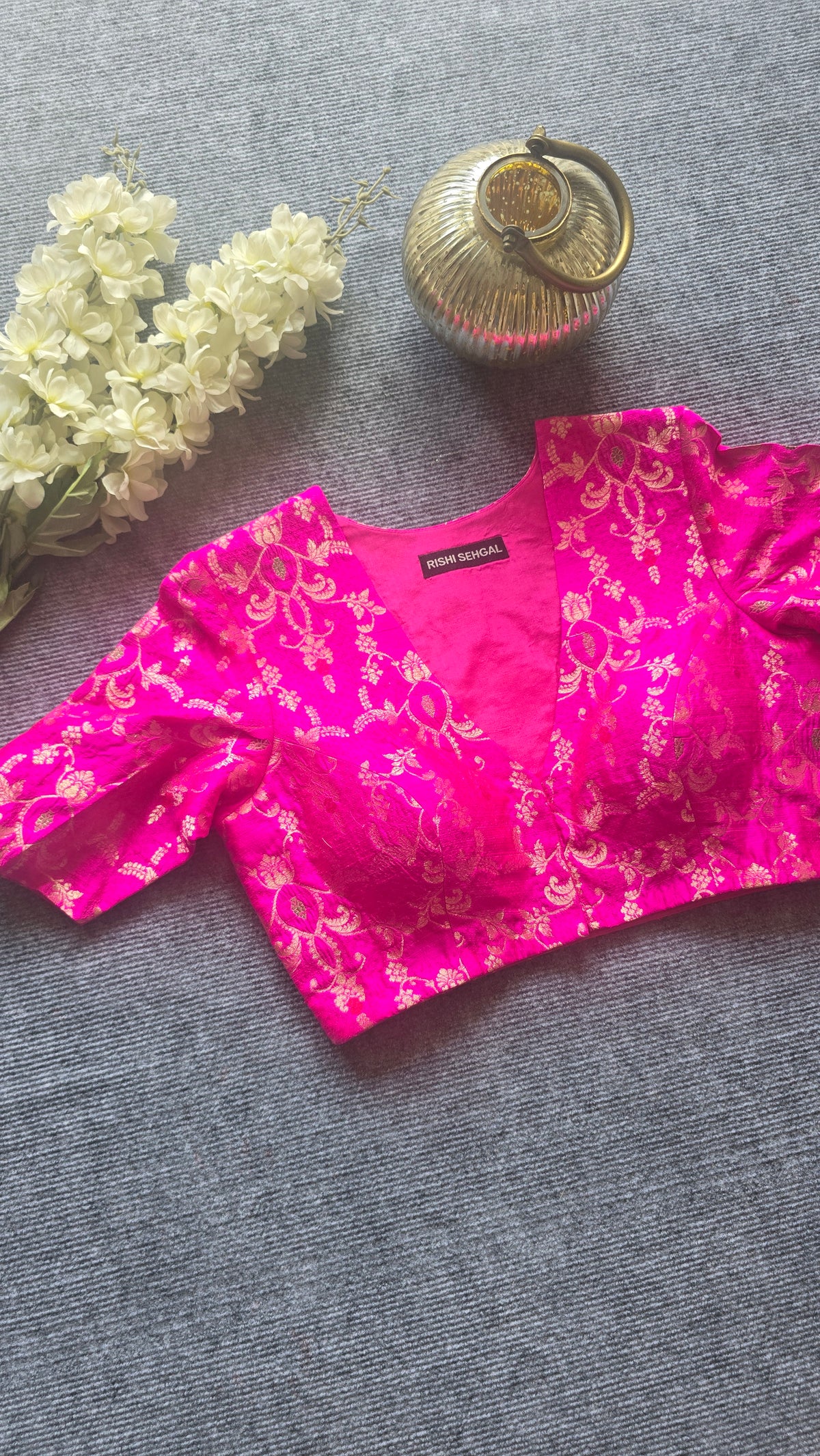Rani Pink Brocade Blouse