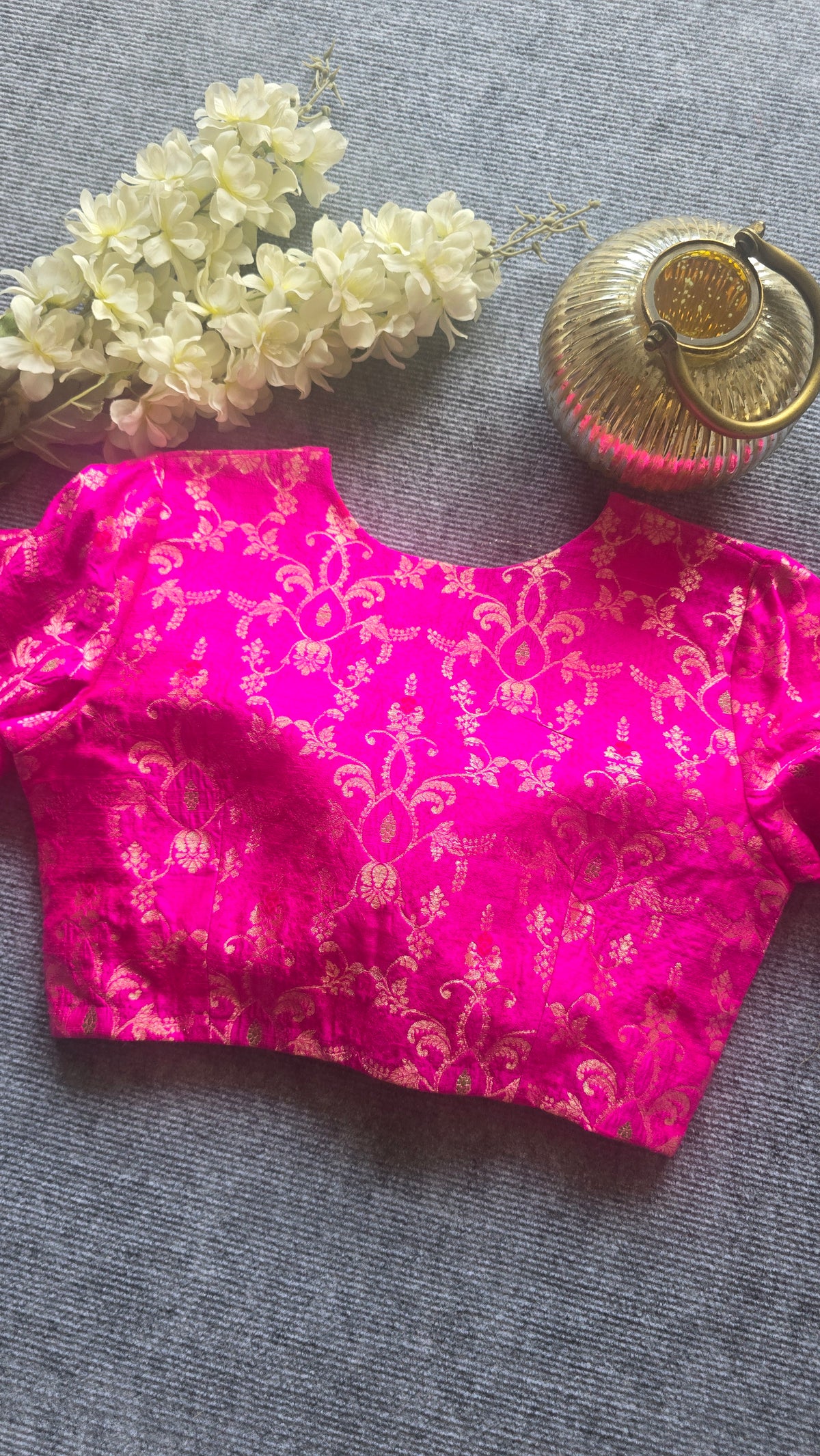 Rani Pink Brocade Blouse