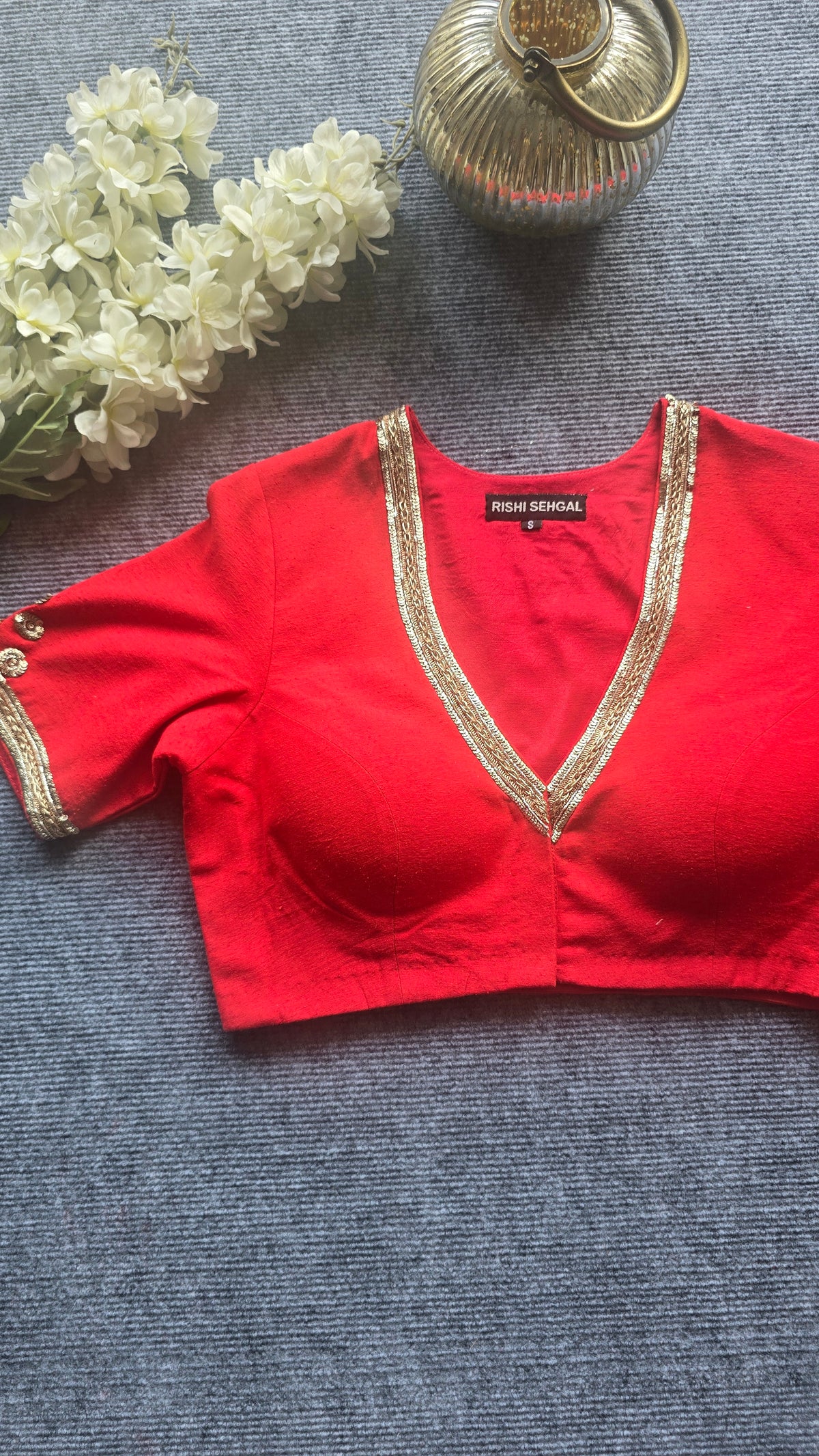 Red Zari Blouse