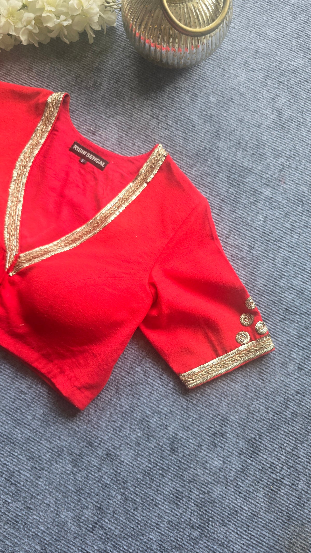 Red Zari Blouse