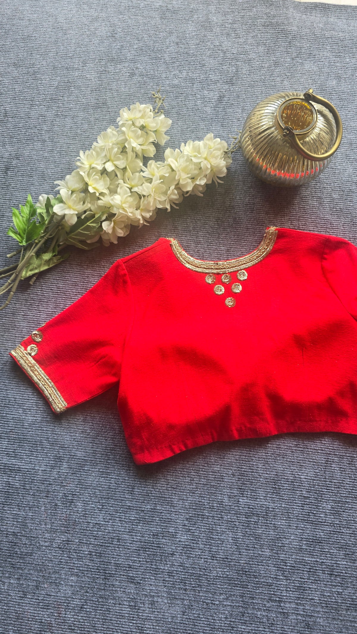 Red Zari Blouse