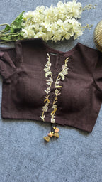 Chocolate Embroidered Blouse