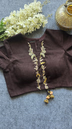 Chocolate Embroidered Blouse