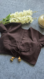 Chocolate Embroidered Blouse