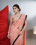 Cotton Handblock & Hand-Embroidered Blouse