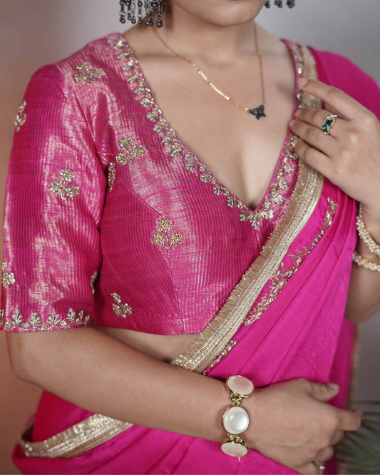 Brocade Hand-Embroidered Blouse