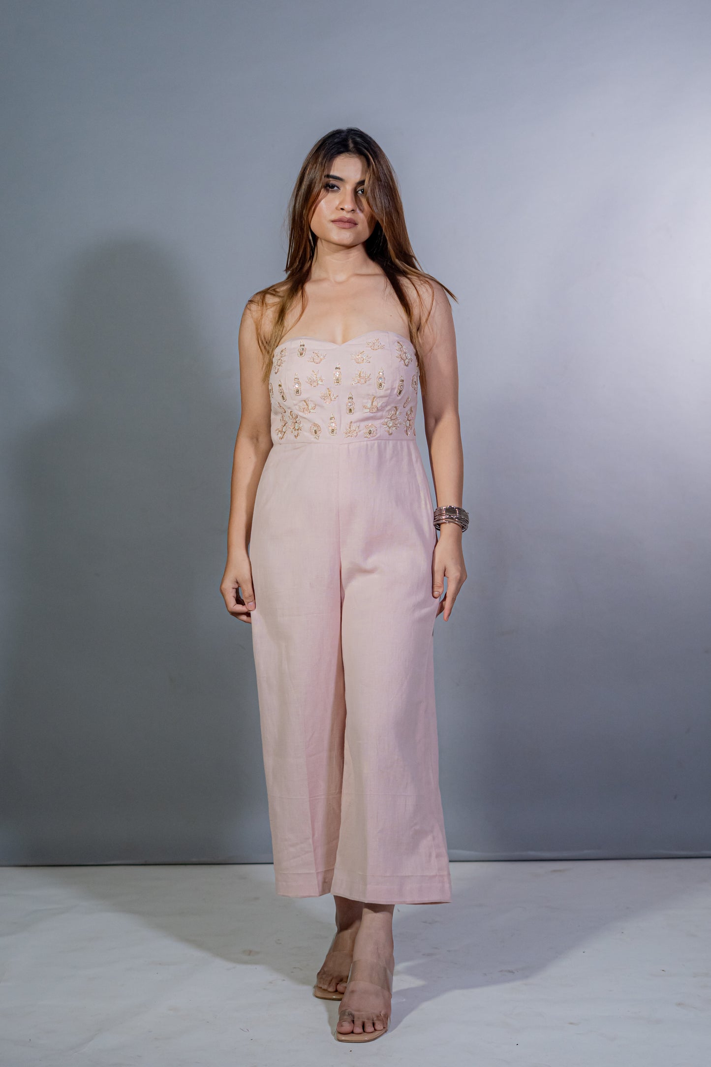Dusty Pink Linen Jumpsuit