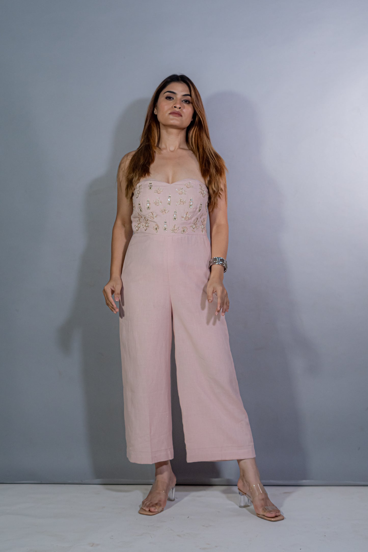 Dusty Pink Linen Jumpsuit